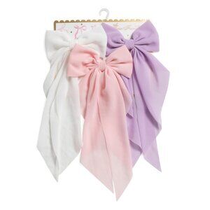 DANBAR GLOBAL multi 3pk Long Organza Bows